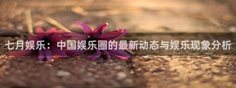 jdb电子网址大全：七月娱乐：中国娱乐圈的最新动态与娱乐现象分析
